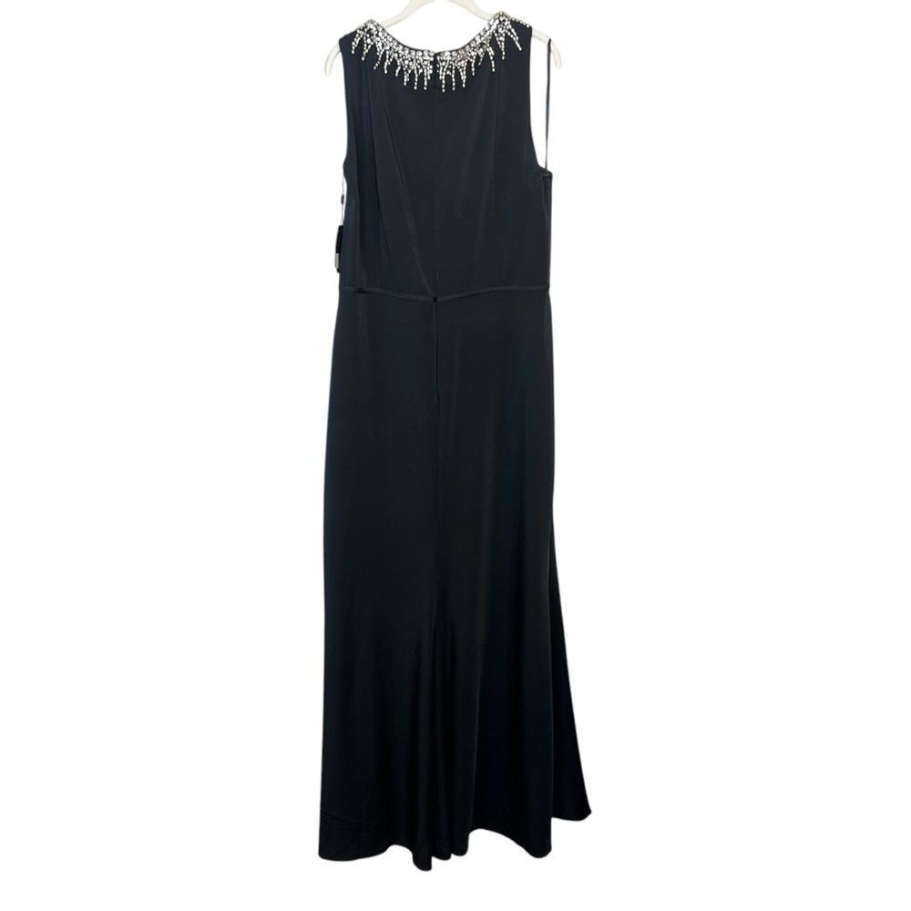 Mac Duggal Black Maxi Dress with Silver Embellishments - Picture 5 of 14